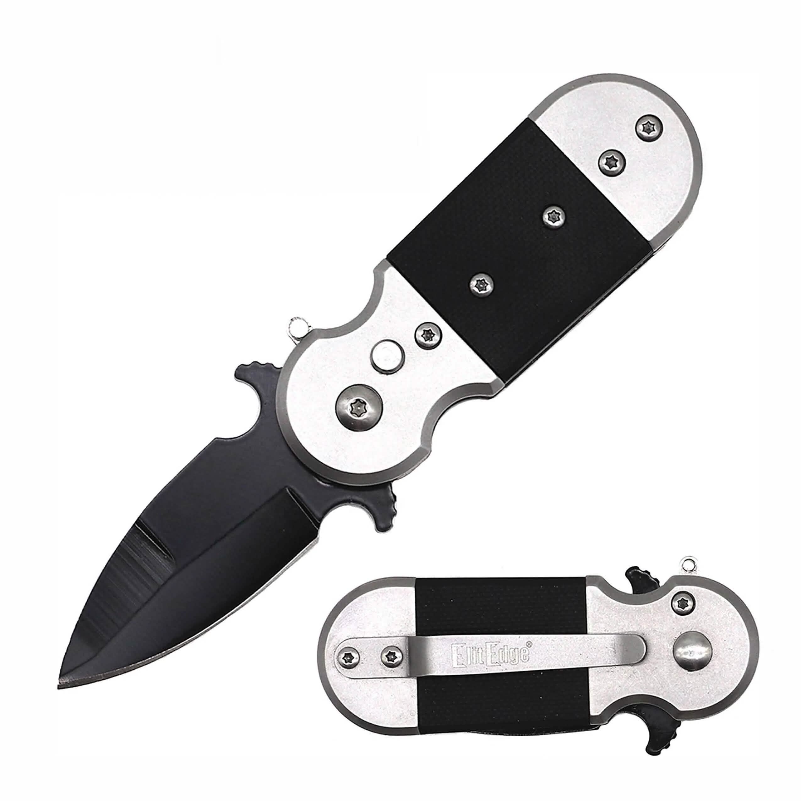 2-Pack: 4.75" Automatic Knife with Safety Lock